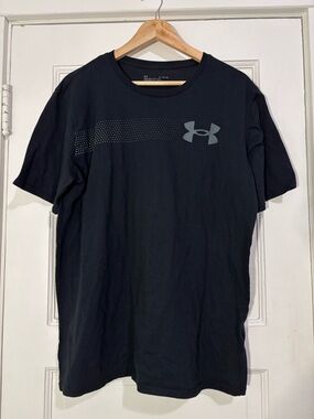 Under Armour Black Short Sleeve Performance Tee with Logo